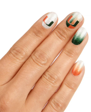 ColorStreet Nail Strips | Collegiate - University of Miami | Real Polish | Easy Apply